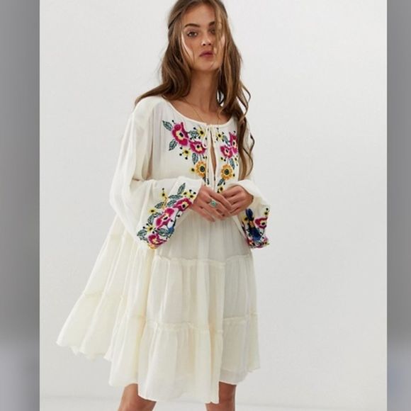 Free People Dresses & Skirts - Free People Spell On You Floral Embroidered Dress